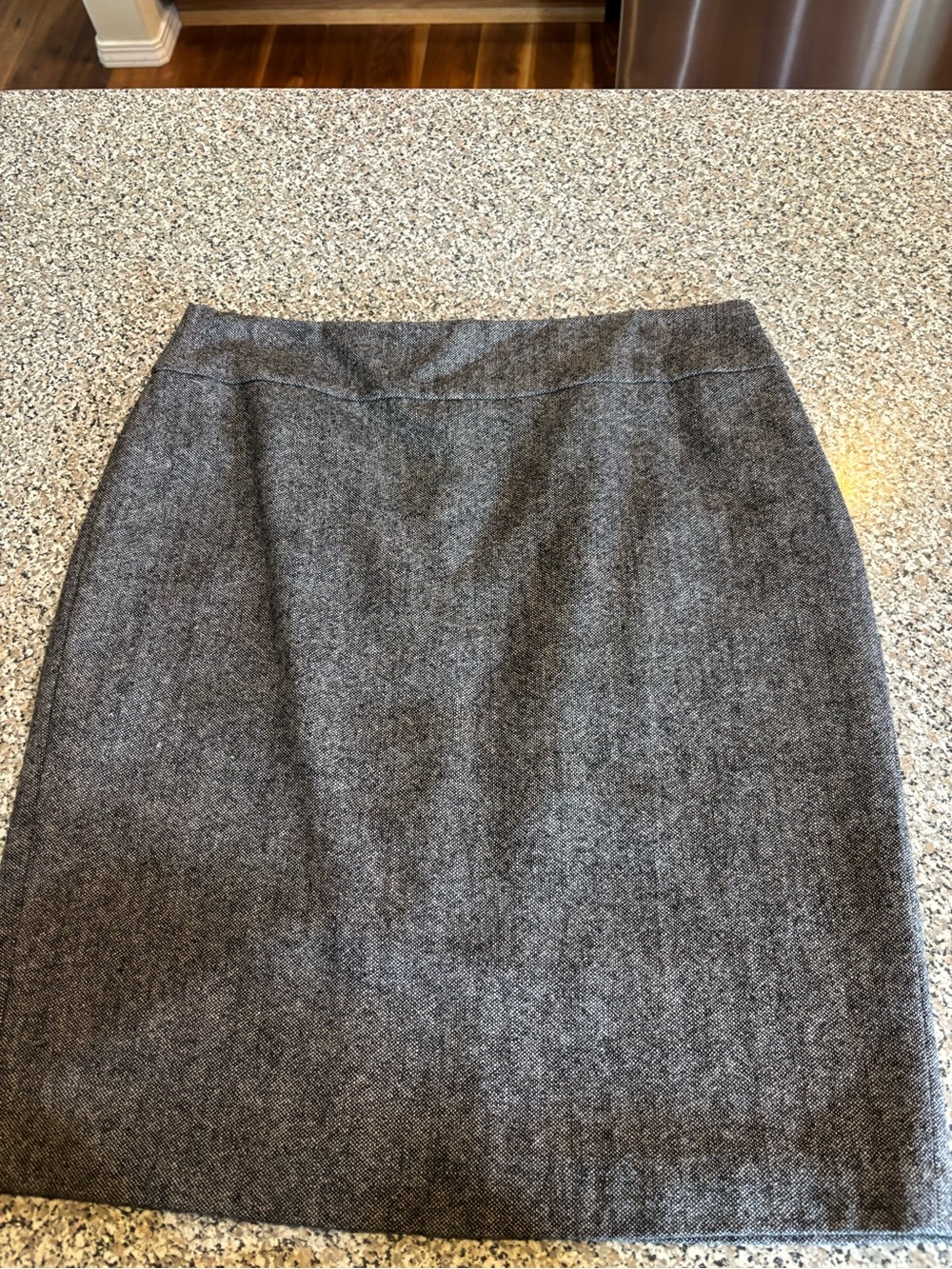 CAbi Gray Tweed Pencil Skirt